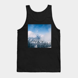 Winter Magical Forest Digital Paper Tank Top